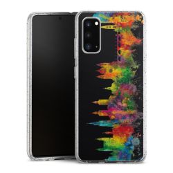 Silikon Glitter Case transparent-silber