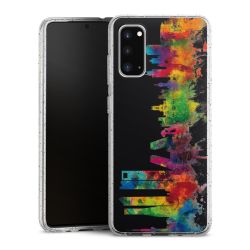 Silikon Glitter Case transparent-silber