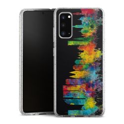 Silikon Glitter Case transparent-silber
