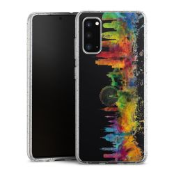 Silikon Glitter Case transparent-silber