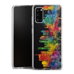 Silikon Glitter Case transparent-silber