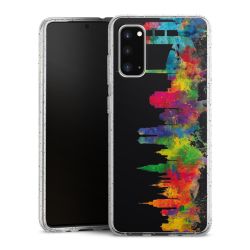 Silikon Glitter Case transparent-silber
