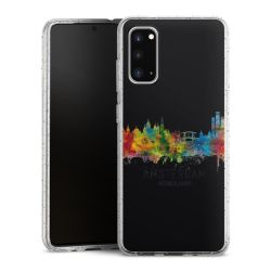 Silikon Glitter Case transparent-silber