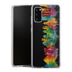Silikon Glitter Case transparent-silber