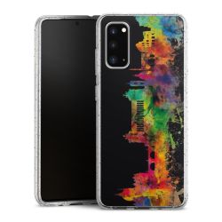 Silikon Glitter Case transparent-silber