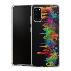 Silikon Glitter Case transparent-silber
