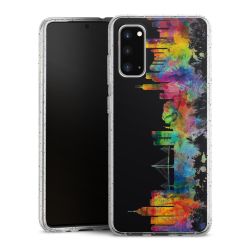 Silikon Glitter Case transparent-silber