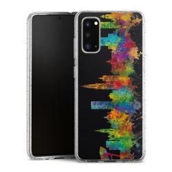 Silikon Glitter Case transparent-silber