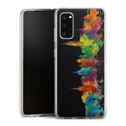 Silikon Glitter Case transparent-silber