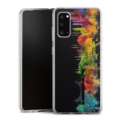 Silikon Glitter Case transparent-silber