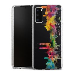 Silikon Glitter Case transparent-silber