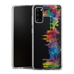 Silikon Glitter Case transparent-silber