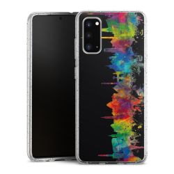 Silikon Glitter Case transparent-silber
