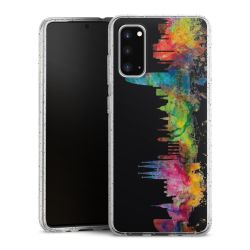 Silikon Glitter Case transparent-silber