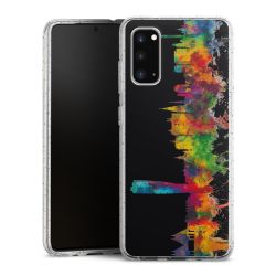 Silikon Glitter Case transparent-silber