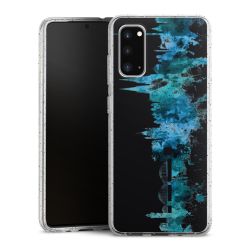 Silikon Glitter Case transparent-silber