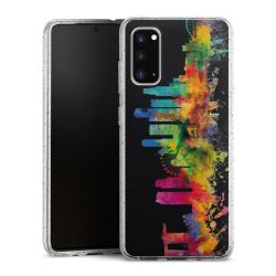 Silikon Glitter Case transparent-silber