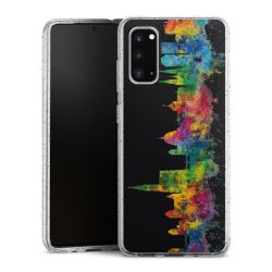 Silikon Glitter Case transparent-silber