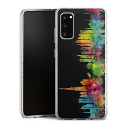 Silikon Glitter Case transparent-silber