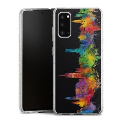 Silikon Glitter Case transparent-silber