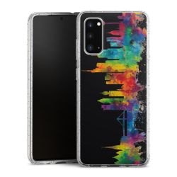 Silikon Glitter Case transparent-silber