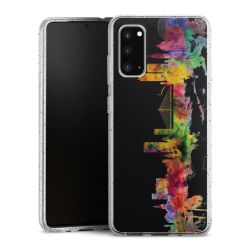 Silikon Glitter Case transparent-silber
