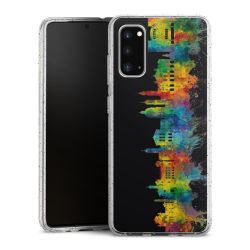 Silikon Glitter Case transparent-silber