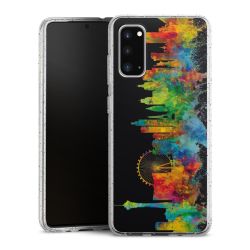 Silikon Glitter Case transparent-silber