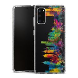 Silikon Glitter Case transparent-silber