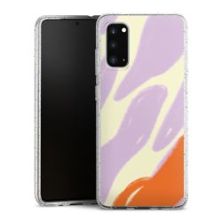 Silikon Glitter Case transparent-silber