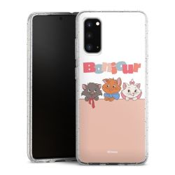 Silikon Glitter Case transparent-silber