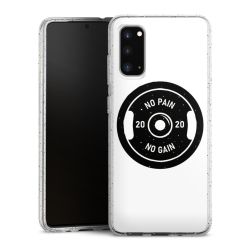 Silikon Glitter Case transparent-silber