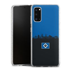 Silikon Glitter Case transparent-silber