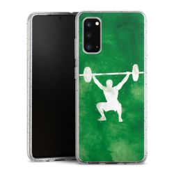 Silikon Glitter Case transparent-silber