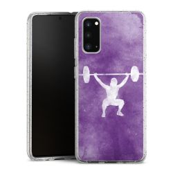 Silikon Glitter Case transparent-silber