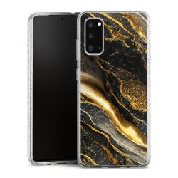 Silikon Glitter Case transparent-silber