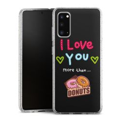 Silikon Glitter Case transparent-silber