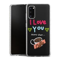 Silikon Glitter Case transparent-silber