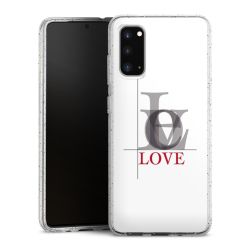 Silikon Glitter Case transparent-silber