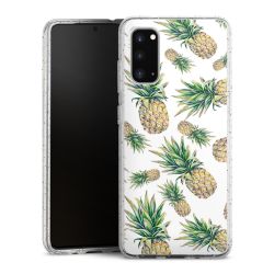 Silikon Glitter Case transparent-silber