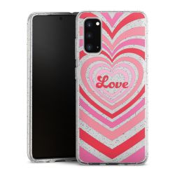 Silikon Glitter Case transparent-silber