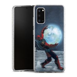 Silikon Glitter Case transparent-silber