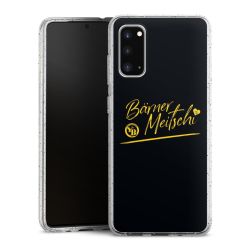 Silikon Glitter Case transparent-silber