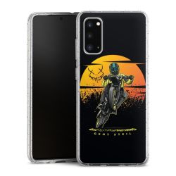 Silikon Glitter Case transparent-silber