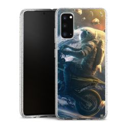 Silikon Glitter Case transparent-silber