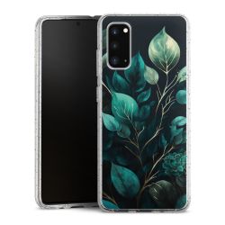 Silikon Glitter Case transparent-silber