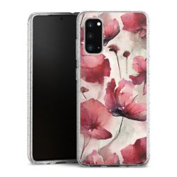 Silikon Glitter Case transparent-silber