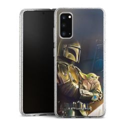 Silikon Glitter Case transparent-silber