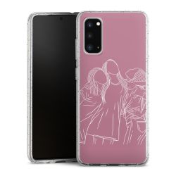 Silikon Glitter Case transparent-silber