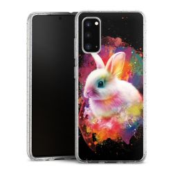 Silikon Glitter Case transparent-silber